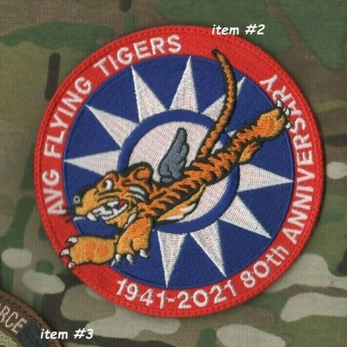 USAAF AVG FLYING TIGERS飛虎隊CBI CHINA BURMA INDIA 1941 iron/sew-on 美籍志願大隊 INSIGNIA gallery