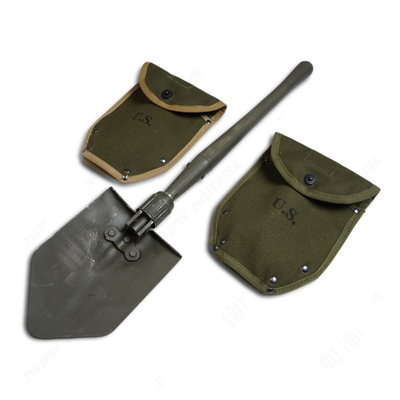 WWII WW2 US M1945 FOLDING SPADE SHOVEL WITH ONE COVER(3 colors are available)