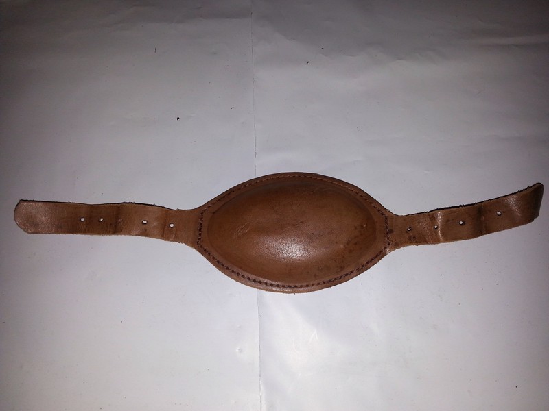 WW2 Leather Aviator Helmet chin Cup Chamois Lined Longer Than Paratrooper