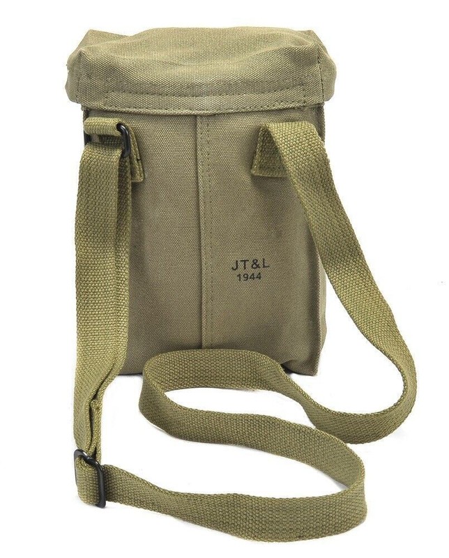 US WW2 .45 STICK MAGAZINE POUCH MARKED JT&L 1944 gallery