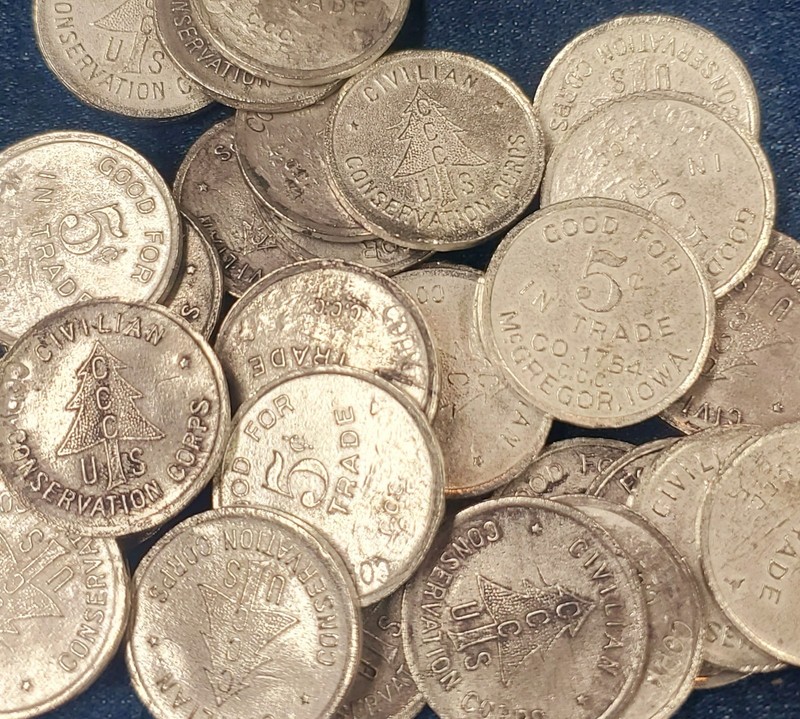 C.C.C., Civilian Conservation Corps Canteen token gallery