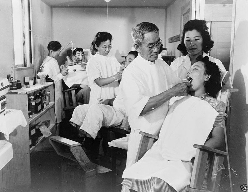 Japanese American Internment Dentist Pinedale New WW2 World War II 8×10 Photo
