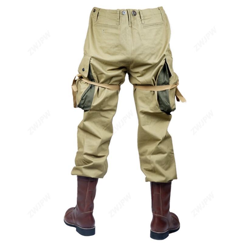 Khaki Men's M42 Paratrooper Trousers WW2 Type Airborne Pants 36R gallery