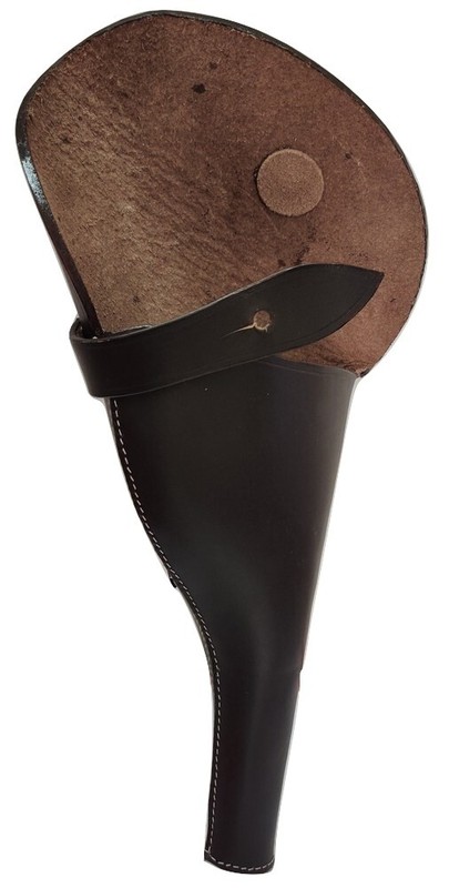 British .455 Webley Revolver Leather Holster - Dark brown gallery