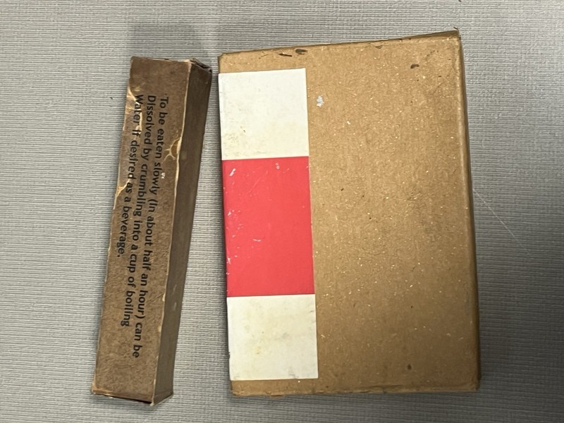REPRO WW2 US Paratrooper Airborne Ammo Box chocolateratio. Wax Box EMPTY gallery