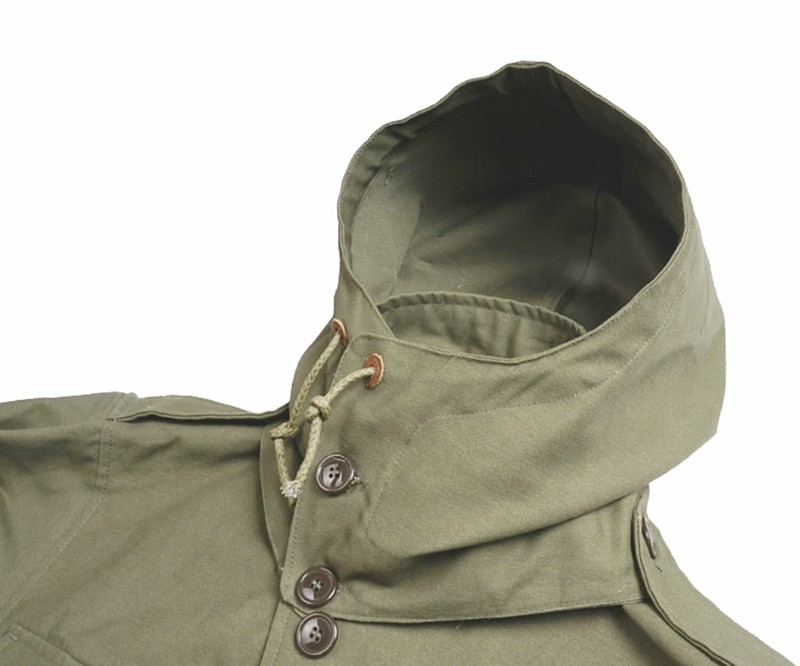 WWII Korean War US Army M43 Field Jacket Cap Hood M1943 Coat -Spring Autumn 38R gallery