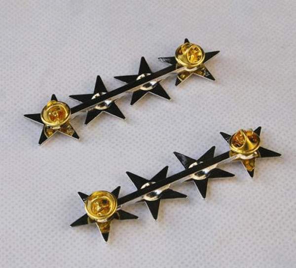 WW2 Pair Of US Army Officer 4 Star General Rank Badges Pin Large – US091 gallery