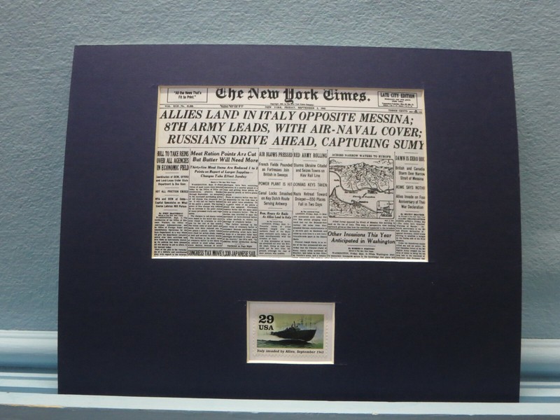 1943 – The US Army Invades Italy honored by its own stamp