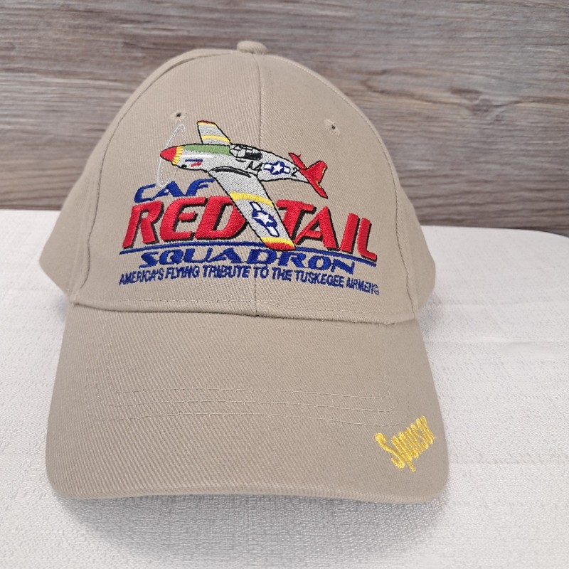 Baseball Cap Hat Air Force Tuskegee Airmen Red Tail Squadron Military Sponsor gallery
