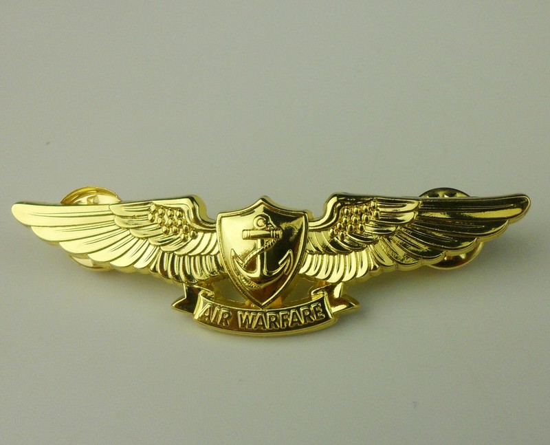 US Navy Air Warfare specialist badge Insignia Golden