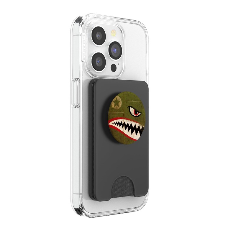 WWII P-40 Fighter Plane Shark Mouth Warbird Nose Art PopSockets PopWallet for... gallery