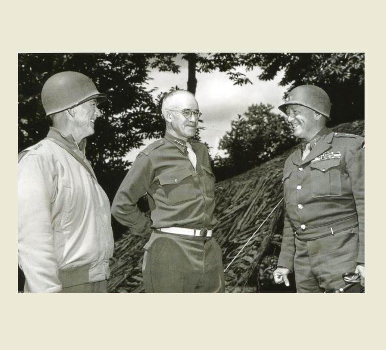 US Generals George Patton PHOTO Hodges, Omar Bradley World War 2, Army