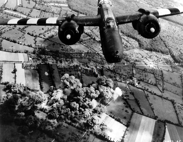 A20 Havoc Douglas Bomber over Normandy 8″x 10″ World War II Photo Picture 103