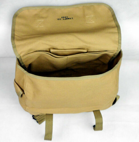 WW2 US MILITARY ARMY M1936 M36 TYPE MUSETTE FIELD CANVAS BAG BACK PACK HAVERSACK gallery
