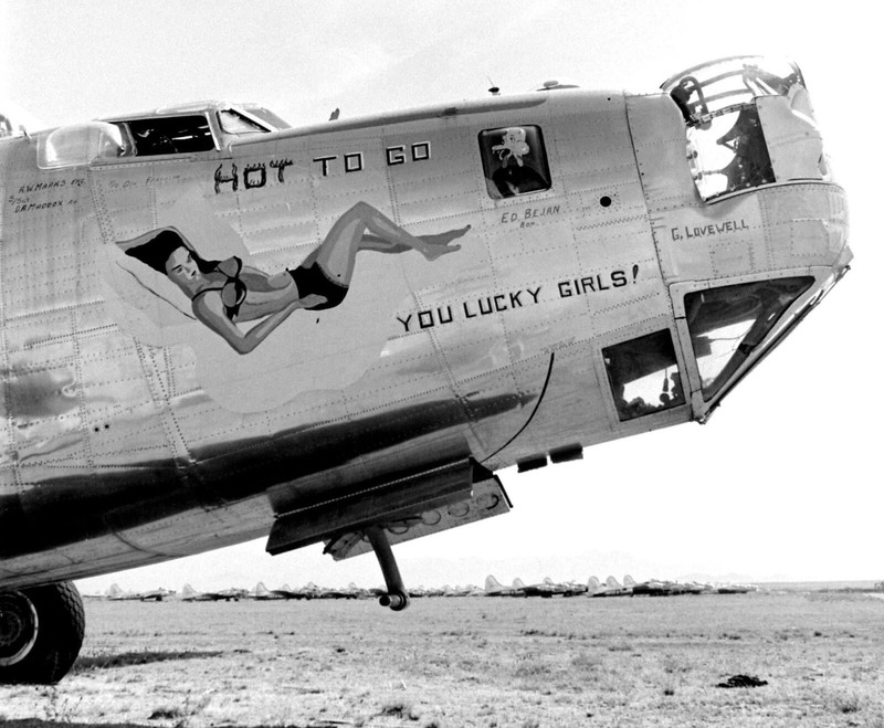 WW2 WWII Photo World War Two / Consolidated B-24 Liberator Boneyard Nose Art