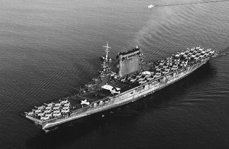 WW II Usa Photo —- USS LEXINGTON 1941