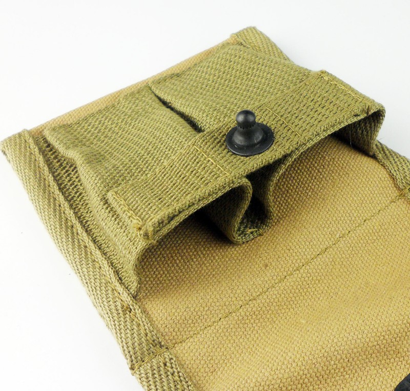 WWII U.S. Army M1 Ammo Pouch Canvas Metal Clasp Bag gallery