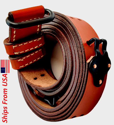 WWII US M1 GARAND RIFLE M1907 LEATHER CARRY SLING NEW