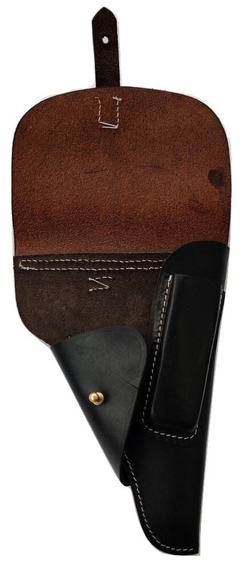German Hardshell WWII Repro P38 Leather P-38 Luger Holster-Black gallery