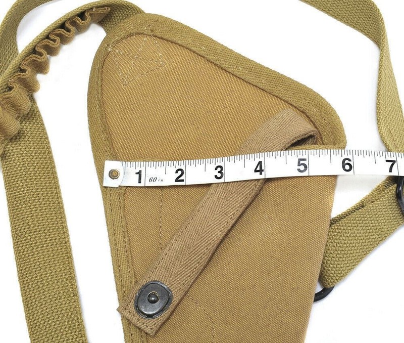US M3 Victory Revolver Pilots Canvas Shoulder Holster with Shell loops Khaki gallery