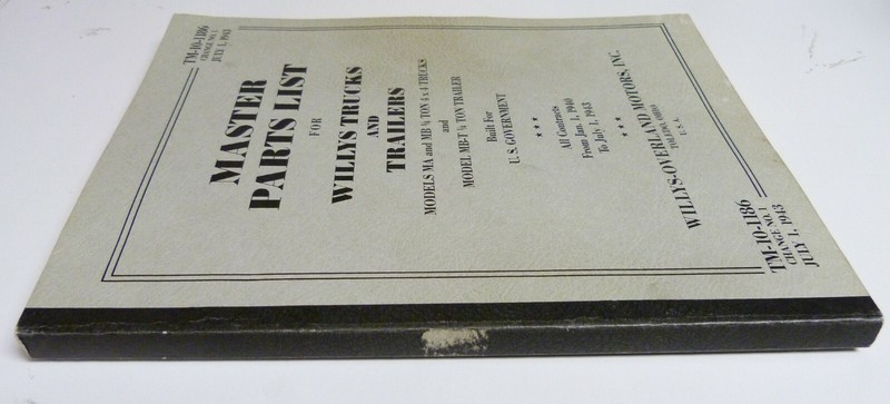 TM10-1186 Master Parts List for Willys Trucks and Trailers - Modern Reprint Used gallery