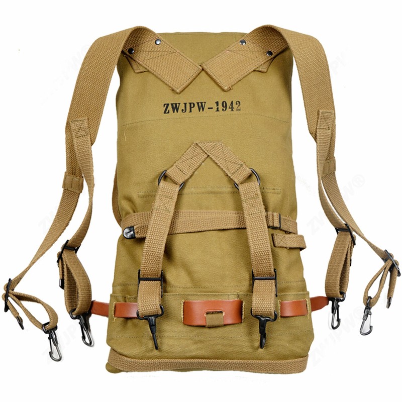 WWII US Army M1928 Backpack Canvas Field Rucksack Bag gallery