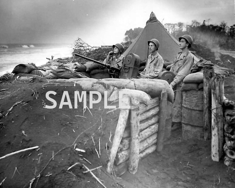 Marine on the lookout Cape Gloucester WORLD WAR II WWII WW2 8x10 Photo 100c
