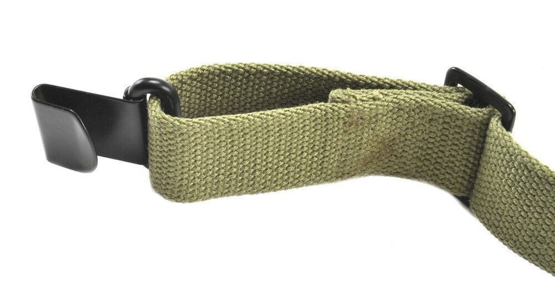 M1 GARAND CANVAS RIFLE SLING with Correct WW2 Hardware OD marked JT&L 1944 gallery