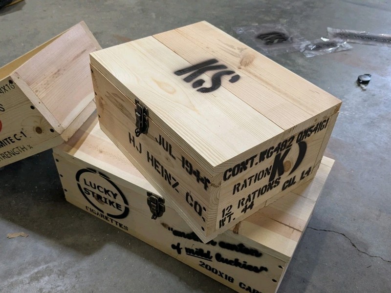 WW2 US Army K Rations Wooden Crate – Replica