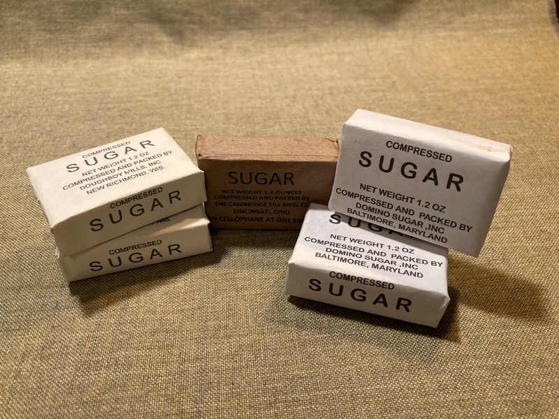 WWII US Army,USMC K-Ration, 10-in 1, 5-in 1 Compressed sugar box lot (5)
