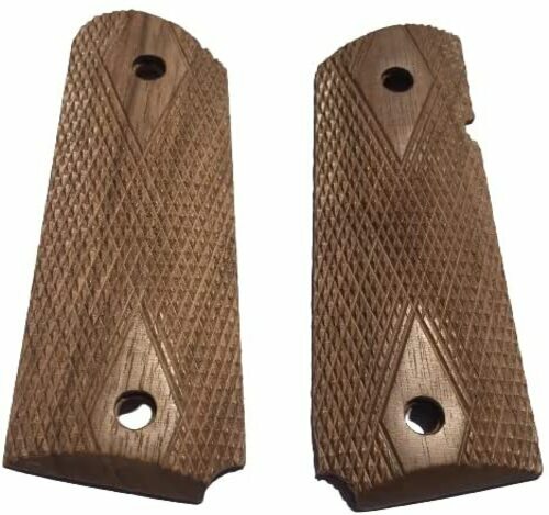 WW2 US Army .45 Hip M1911 Colt Dark Brown Holster with Walnut Wood Colt Grip gallery