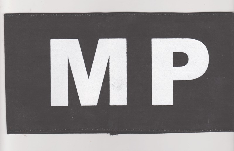 USA Military Police armband screen Printed on black