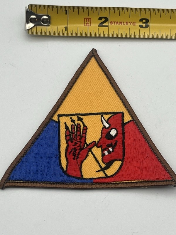Repro WW2 US Patch 3133 SSC Signal Service Company Army Armor Triangle Devil