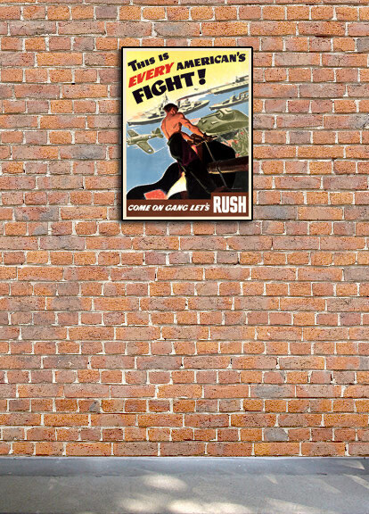 “This is every American’s Fight!” 1942 Vintage Style World War 2 Poster - 18x24 gallery