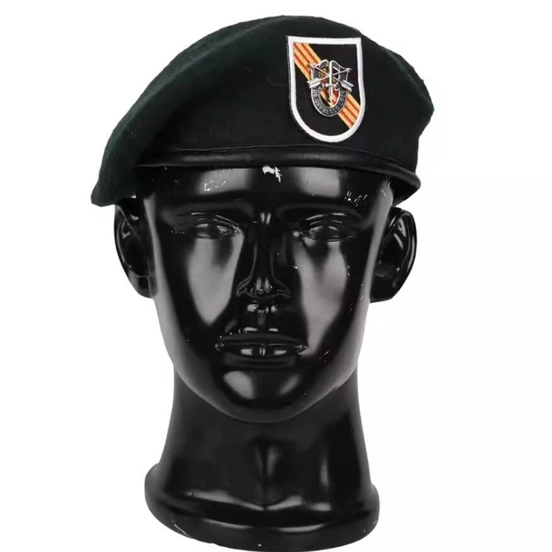 VIETNAM WAR US ARMY 5TH Special Forces Group Green Beret Military Wool Hat New