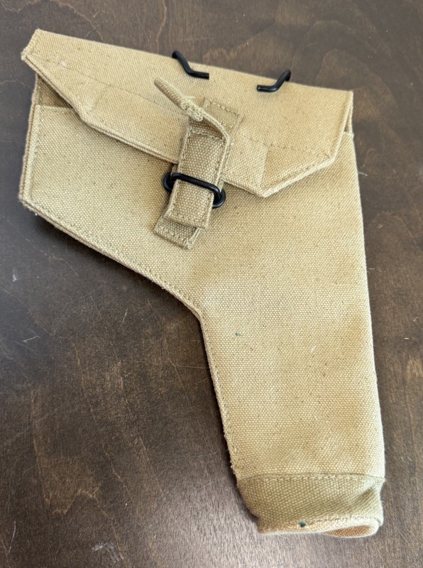 Reproduction Canvas Holster For Revolver-possibly Wembly Or Smith And Wesson