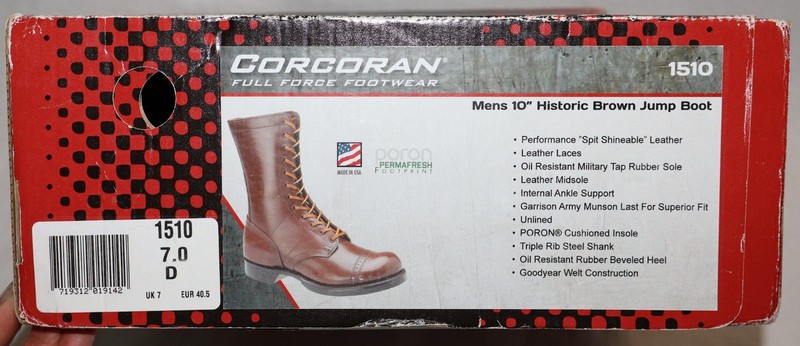 REPRODUCTION WWII CORCORAN PARATROOPER JUMP BOOTS, NEW IN BOX gallery