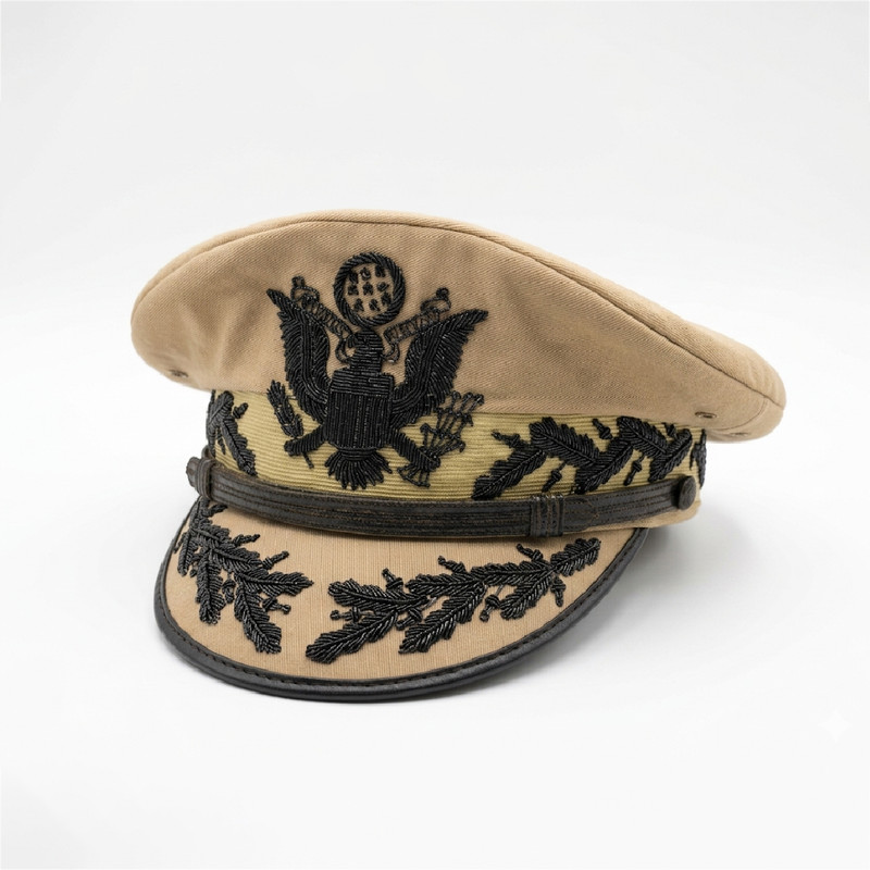 USA Army Cap USA ARMY GENERAL DOUGLAS MACARTHUR AUTHENTIC UNIFORM NEW KHAKI HAT