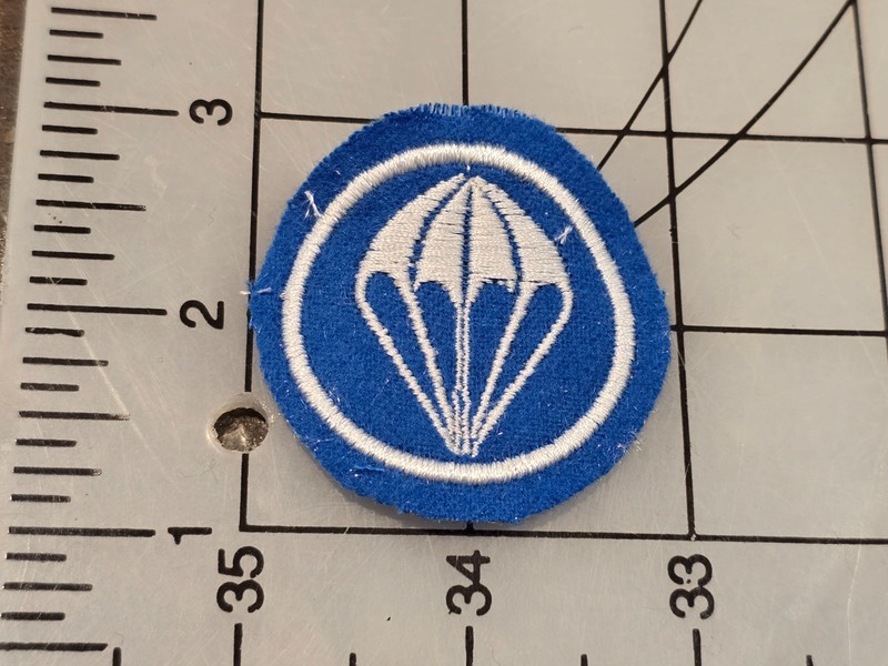 Reproduction WW2 US Army Airborne Parachute Troop Cap Patch Infantry Light Blue gallery