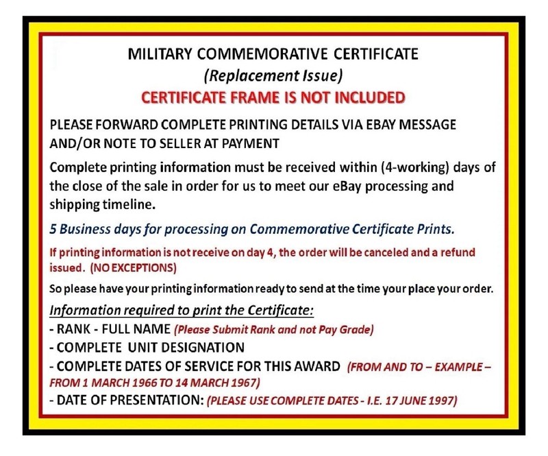 THE GEORGE CROSS [UK] COMMEMORATIVE CERTIFICATE ~ Type 1 w/Free Custom Printing gallery