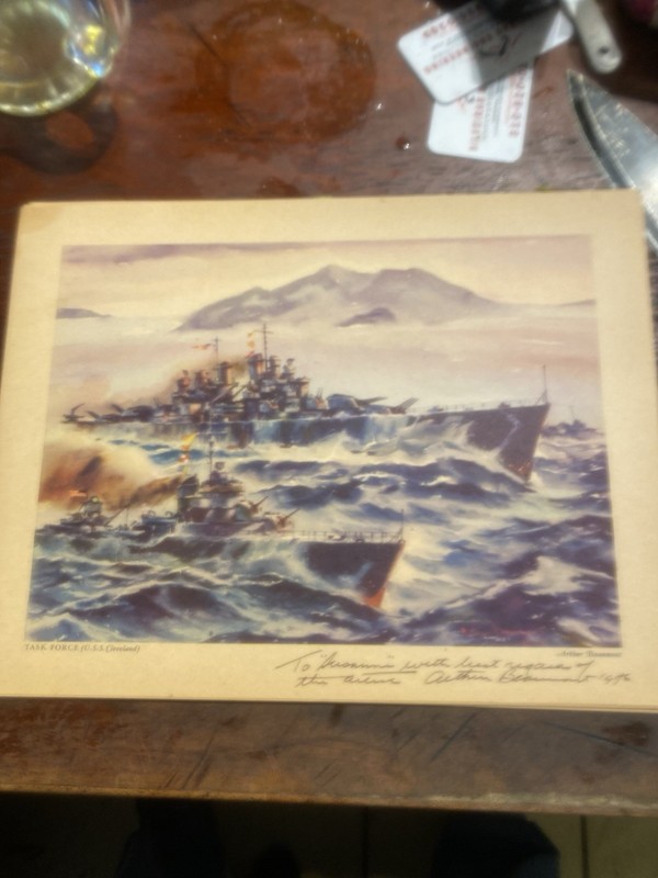 Task Force ( U S S Cleveland. ) By Arthur Beaumont Signed $175