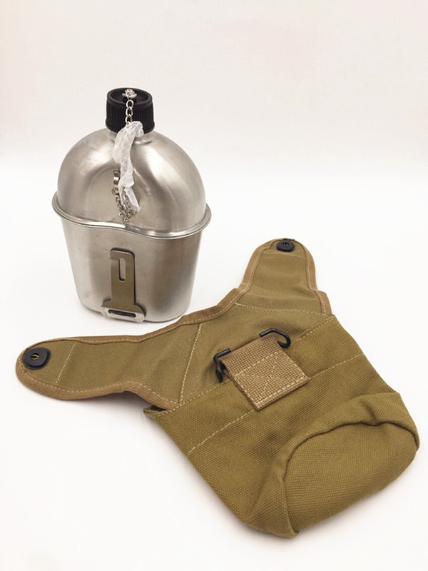 WW2 US ARMY MILITARY USMC CANTEEN 2ND PATTERN WITH COVER OUTDOOR KETTLE gallery