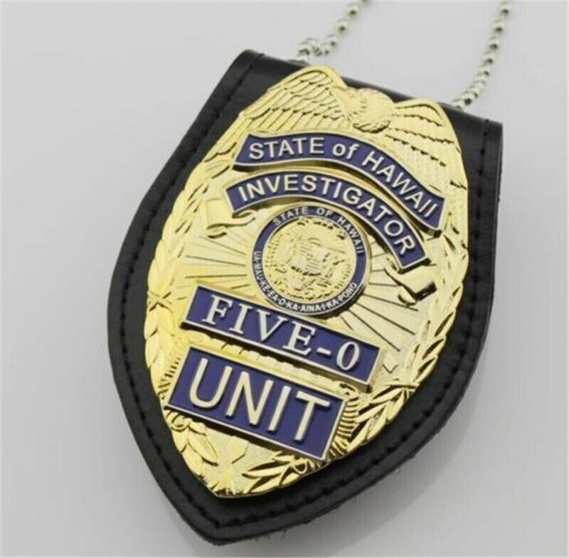 Hawaii Five-0 Badge Hawaii 5 o Badge & Chain Belt leather badge holder