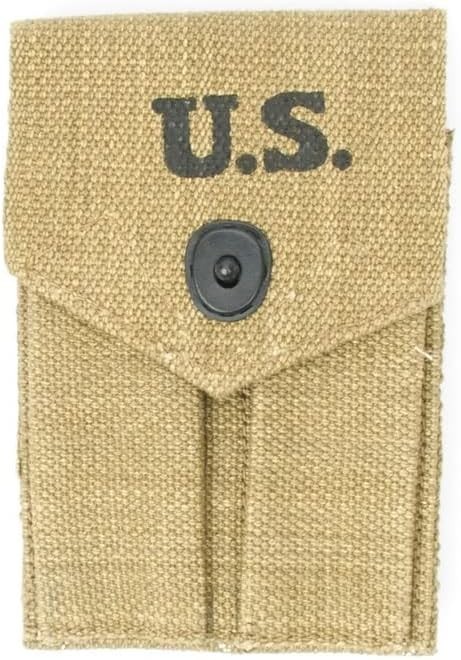 (Pack of 2) Khaki Canvas Webbing Belt Combo with Colt Holster and Pouch-Khaki gallery
