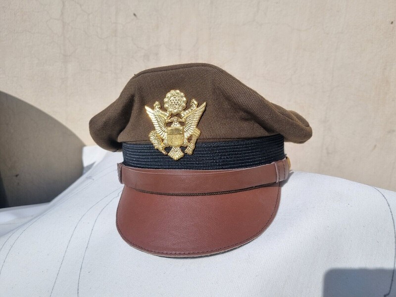 U.S. WWII Officer Visor Crusher Cap: Winter (OD Green)- All Size gallery