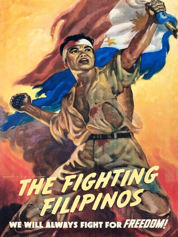 1943 Style World War Two Fighting Filipinos NEW METAL SIGN: 9x12" Free Shipping