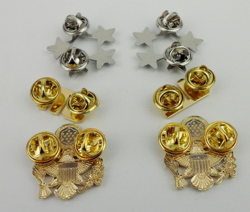 Set WWII US Army Officer 5 Stars General Rank Badges eagle US Pin Insignia gallery