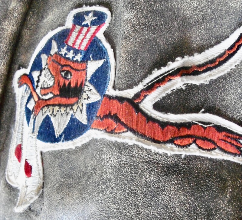 WWII Flying Tigers AVG A2 pilot leather bomber jacket distressed Size 42 Repro gallery