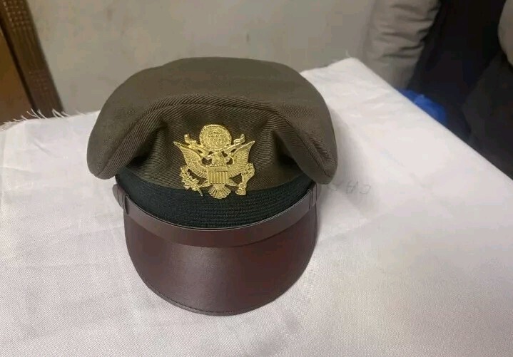 US Army Officers Visor Cap - Chocolate - All Sizes Repro WW2 Crusher Service Hat gallery