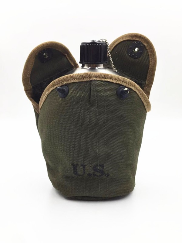 Replica US Army GI M1910 Stainless Steel Canteen And Cover 1 L gallery